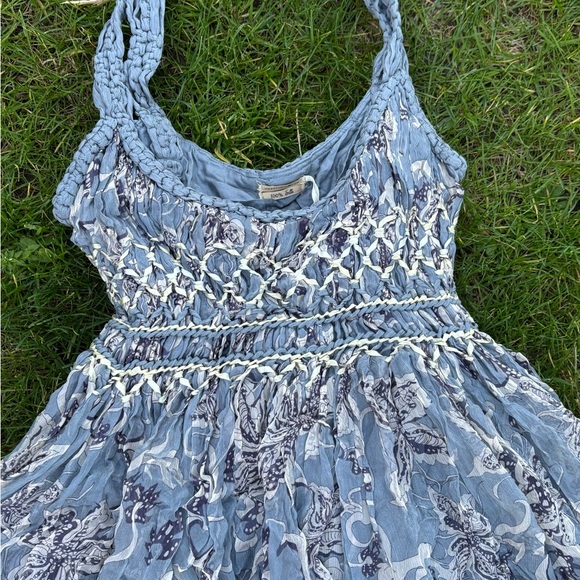 Max Studio Blue and White Floral Midi Dress - Picture 2 of 3